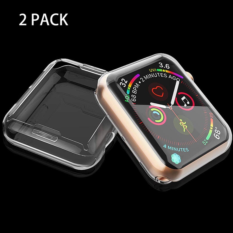 JULK [2-Pack] JULK 44mm Case for Apple Watch New SE 3 (2025) / Series 6 / Series 5 / Series SE/Series 4 Screen Protector, Overall Protective Soft Case TPU HD Ultra-Thin Cover for iWatch, 2 Transparent - Image 3